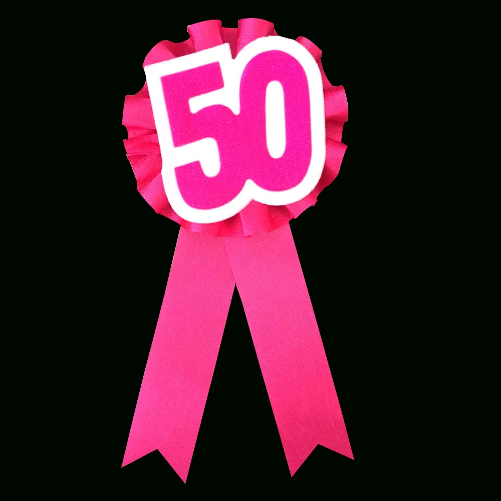 

Lovely birthday party favor anniversary women 21 30 40 50 years old brooch 2020 NEW design satin ribbon sash color zebra style