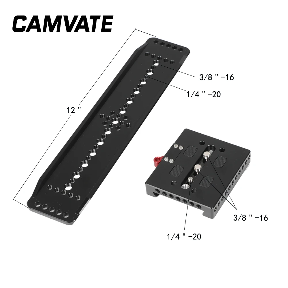 Стандартная накладка на мост ласточкин хвост CAMVATE ARRI 12 дюймов и БЫСТРОРАЗЪЕМНАЯ