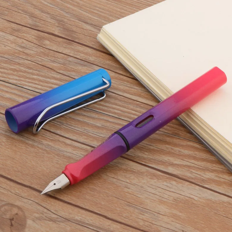 Градиентный цвет перьевая ручка украшение Классический пластик EF канцелярские