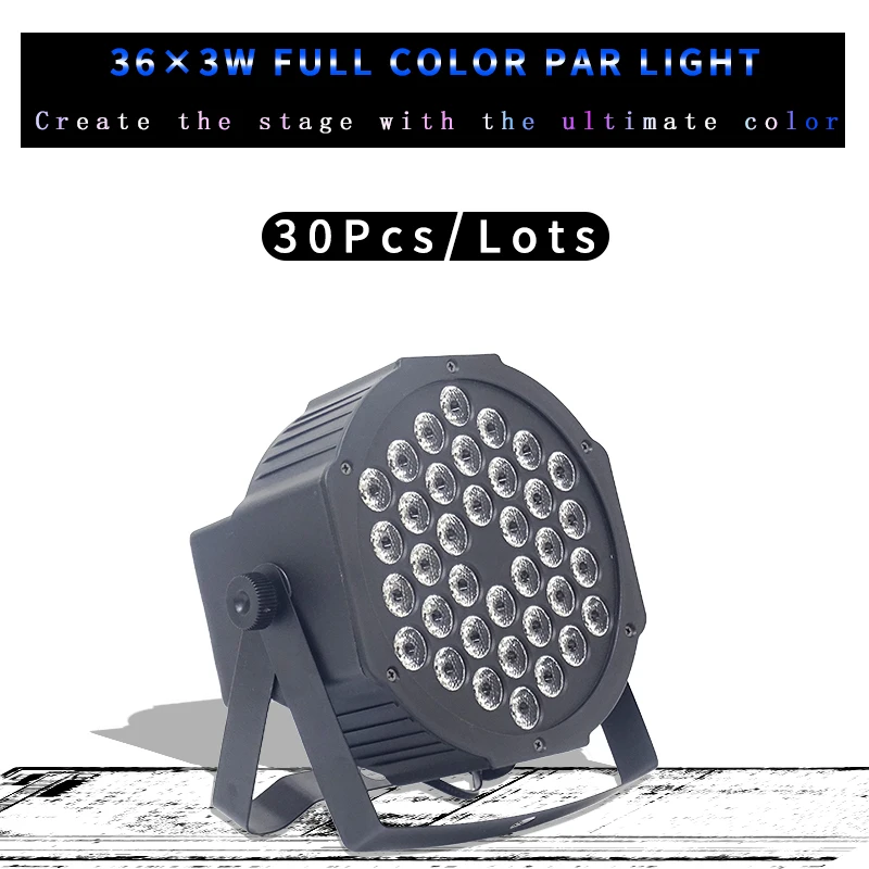 

30 шт./лот 36x3 Вт RGB светодиодный цветной Par свет с DMX512 управлением 36*3 Вт DJ сценическое оборудование бар освещение свадебной сцены