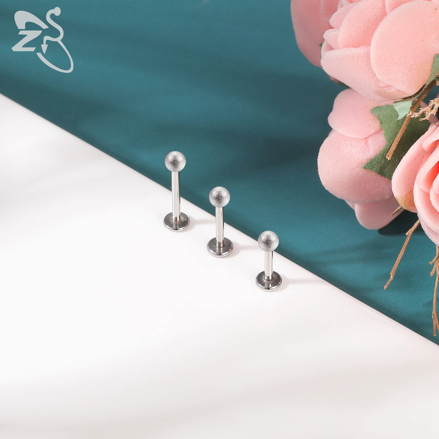 Пирсинг для губ ZS 10-15 шт./лот украшение из нержавеющей стали 316L с разноцветными