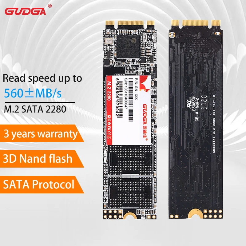 

GUDGA M.2 NGFF SATA ssd m2 ssd 1tb 2tb 256GB 512GB ssd sata Internal Hard Drives Disk Solid States HDD For Desktop PC Laptop