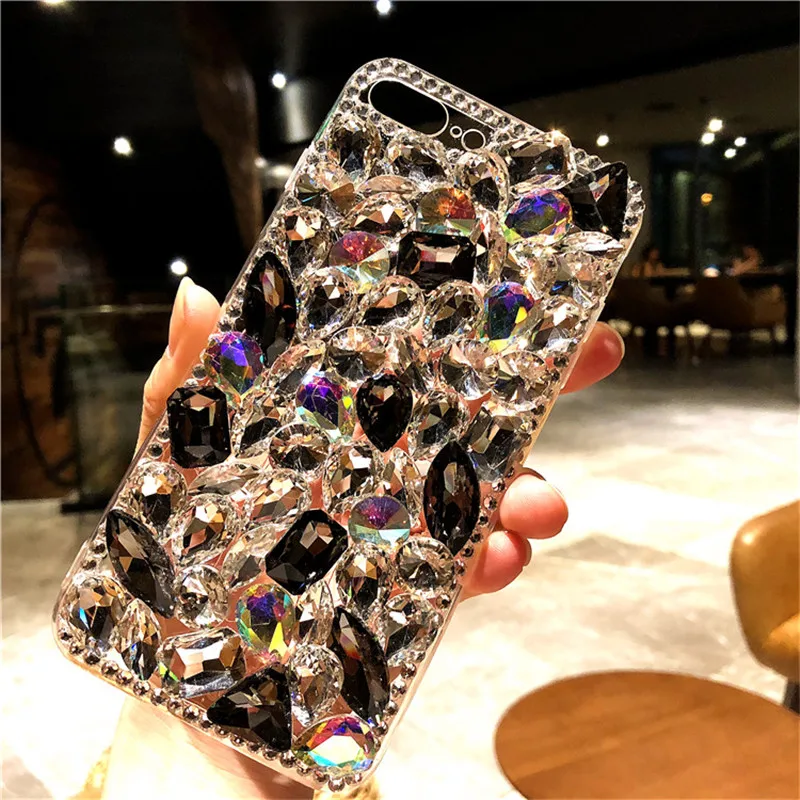 Шикарный чехол для телефона с милыми хрустальными бриллиантами и 3D камнями Iphone 6 7