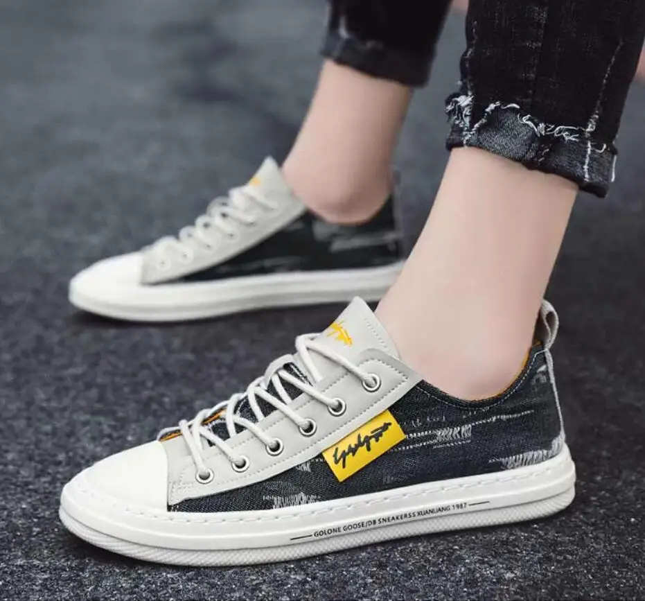 

New Men's Canvas Shoes Fashion Casual Shoes Trend Men Lazy Shoes Student Board Shoes Skateboard Sports Shoes mens Peas Shoes