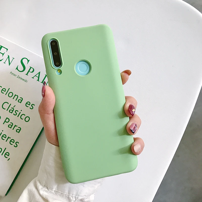 Мягкий силиконовый чехол для телефона ярких цветов для huawei Y9 Y5 Y6 Prime Y7 Pro P30 Lite P20 mate 30 mate 20 Lite mate 10 Простой Чехол
