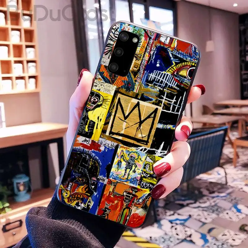 

Riccu Jean Michel Basquiat Art Graffiti Phone Case for Samsung S20 plus Ultra S6 S7 edge S8 S9 plus S10-5G lite 2020 S10E