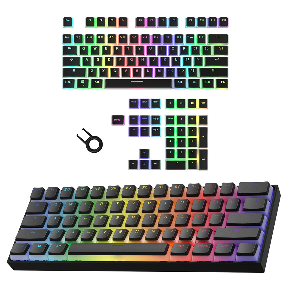 

108pcs/set PBT OEM Transparent Keycap Set For Game-player Mechanical Gaming Esports Keyboard Buttons Replace Key Cap Accessories