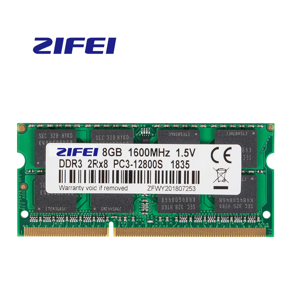 ZiFei ram DDR3 2GB 4GB 8GB 1066MHz 1333MHz 1600MHz 204Pin SO DIMM модуль ноутбук память для