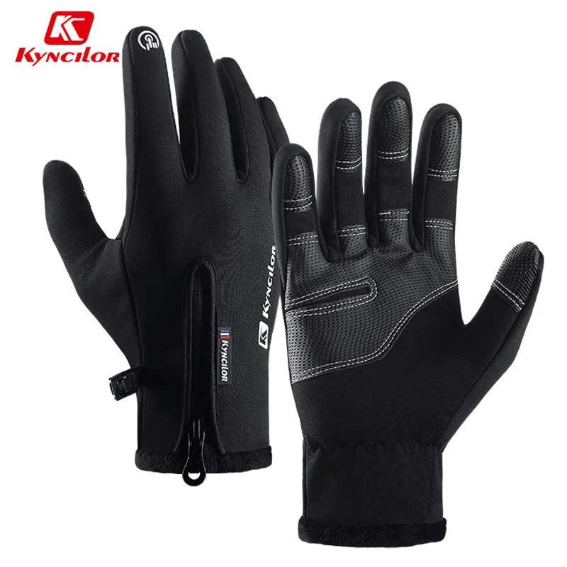 Kyncilor Winter Gloves Universal Warm Cycling Gloves Touchscreen Bike Gloves Waterproof Windproof Bicycle Gloves Sport Gloves