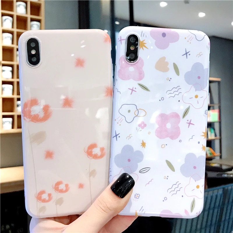 Модный чехол JAMULAR с цветочным рисунком для iPhone 7 XR XS MAX X 10 8 6 6s Plus мягкий телефона IMD