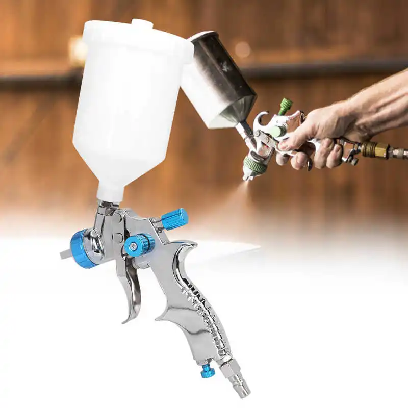 

Air Spray Paint Gun Air Sprayer Gravity Feed Type 1/4 LVLP 1.3mm Nozzle 600ml