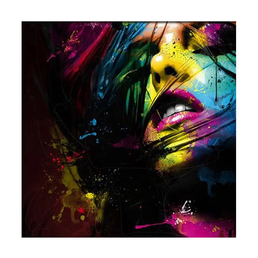 Декоративная картина без рамки красочная фотография с закрытым глазом | Дом и сад