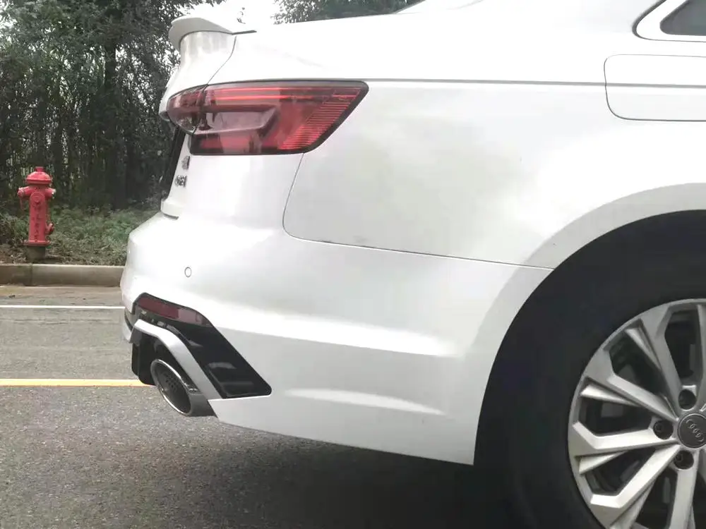 RS4 набор внешних комплектующих к автомобилю для Audi A4- переднего бампера и передней губы и переднего гриля/заднего бампера и заднего диффузора губ