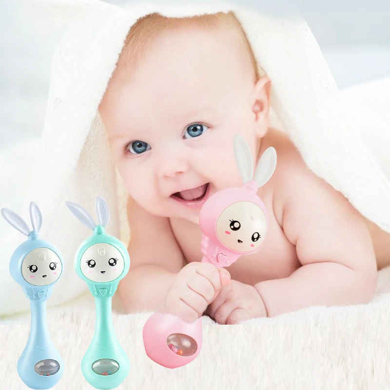 

Детские музыкальные мигающие погремушки, Ранние развивающие игрушки для новорожденных 0-12 месяцев