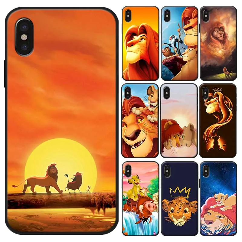 Для iPhone 11 11pro pro max X XS MAX XR 7 8 6 6S plus 5s SE Мягкий силиконовый чехол для телефона лев