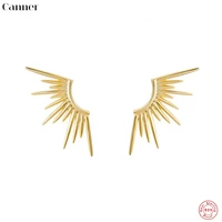 canner earrings for women 925 sterling silver line sun rays stud earrings kolczyki fine jewelry aretes de mujer pendientes w4