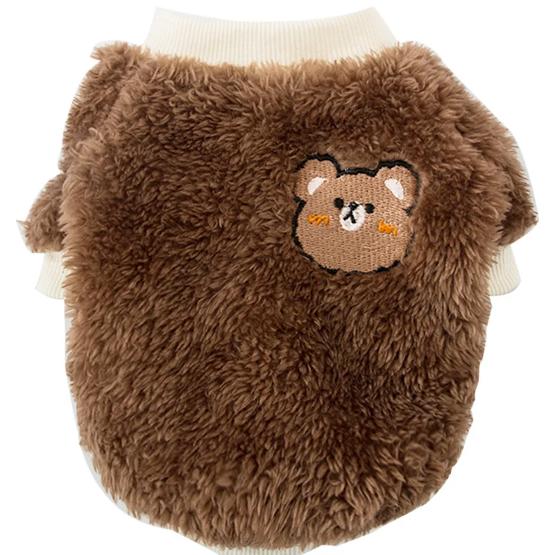 

Cute bear puppy dog clothes sweater autumn and winter clothes Teddy Bichon fight cat small dog puppies pet