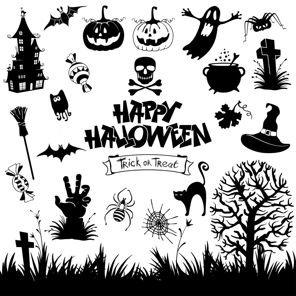 

Various Halloween Elements Castle Ghost Clear Stamp/Seal for DIY Scrapbooking/photo Album Decorative Clear Stamp Sheets 13*13cm