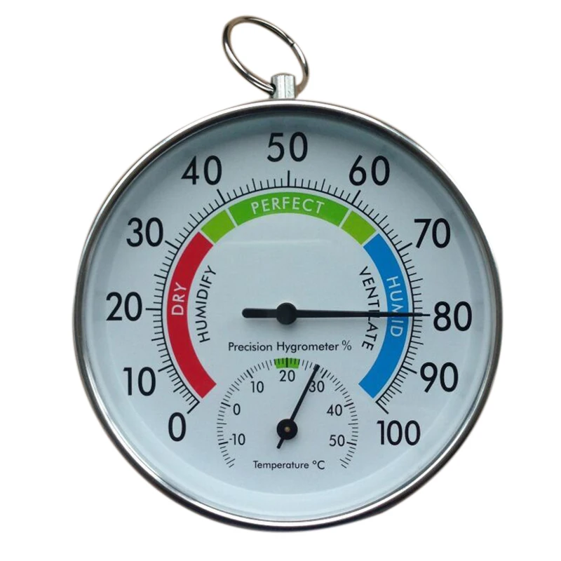 

Temperature And Humidity Analog Indicator Indoor Outdoor Thermometer Hygrometer L15