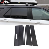 jho front rear carbon grain b window pillar post sticker for ford explorer 2020 2021 limited xlt st platinum car accessories