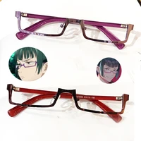 jujutsu kaisen maki zenin cosplay glasses purple half frame eyeglasses without lens anime costume props accessories
