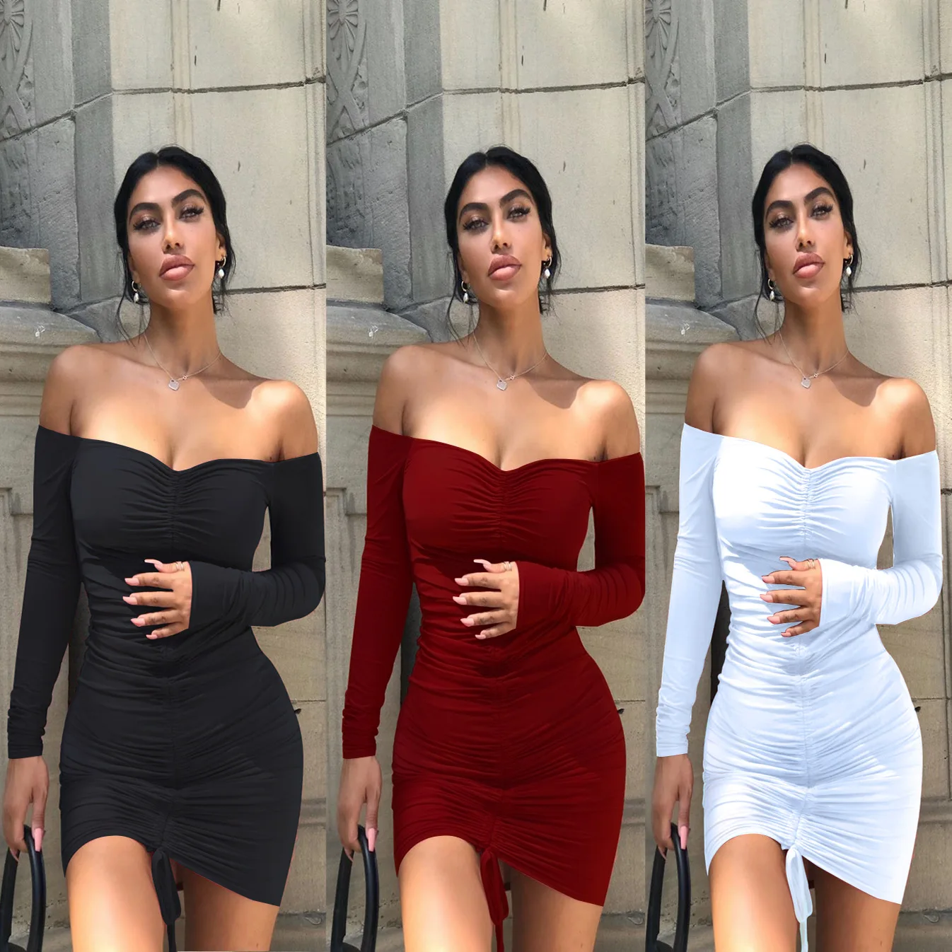 

Bandage Ruched Summer Dress Women Sleeveless Backless Bodycon Mini Ladies Dress New Club Party Sexy Pleated Dress