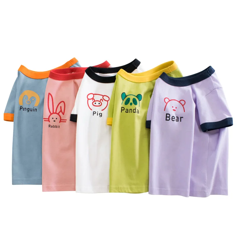 

Summer Kids Boys Girls Short Sleeve T-shirts Tops Clothes Baby Print Cartoon Tees Children Clothing Kid Cotton New 2021