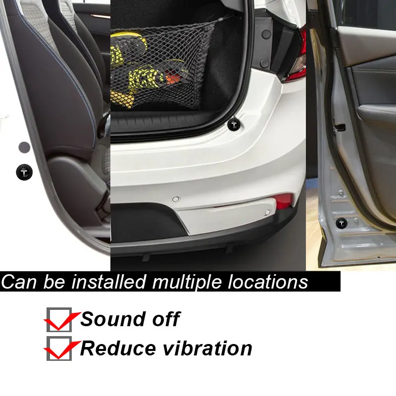 1/2/4pcs Car Door Shock Absorbing Gasket Sound Insulation Pad Shockproof Cushion For Tesla Model 3 Invader S X Y Roadster | Автомобили и