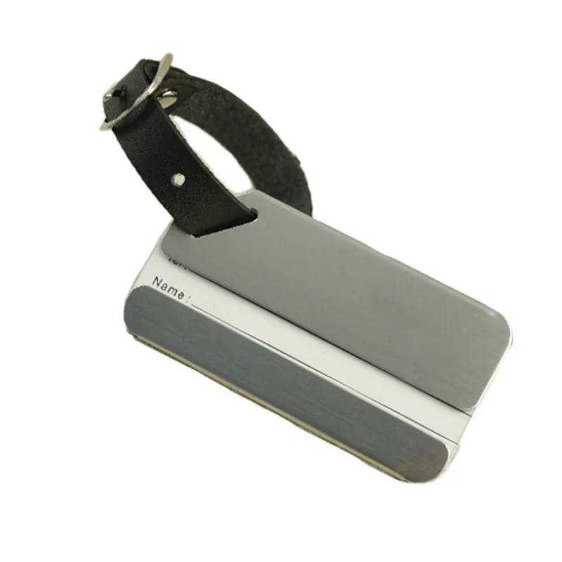 Серебристый High-grade Stainless Steel Luggage Tag Metal ID Address Tag Boarding Pass - Цвет: Серебристый