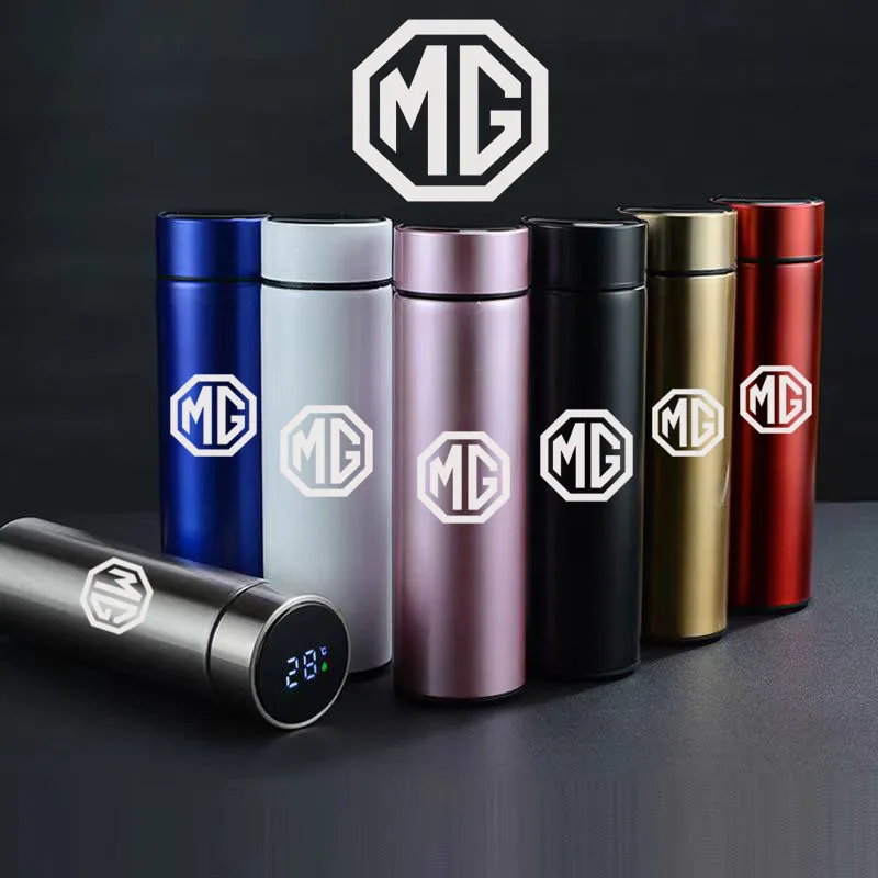 

500ML Thermos Mug LED Temperature Display Car Logo Stainless Steel Water Cup Custom Logo For MG 3 5 6 ZS GS TF GT HS Hector 3SW