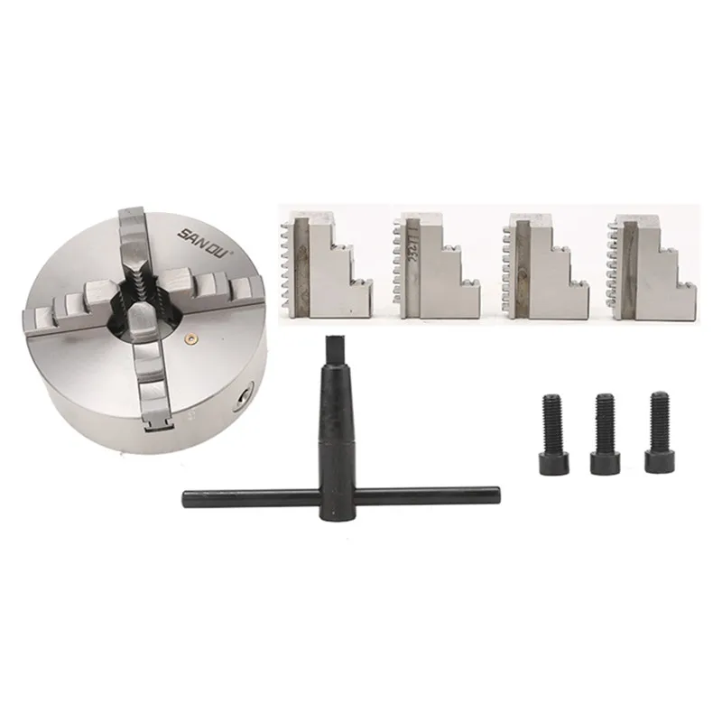 Патрон токарный SANOU K12-100 100 мм 4 кулачка Самоцентрирующийся