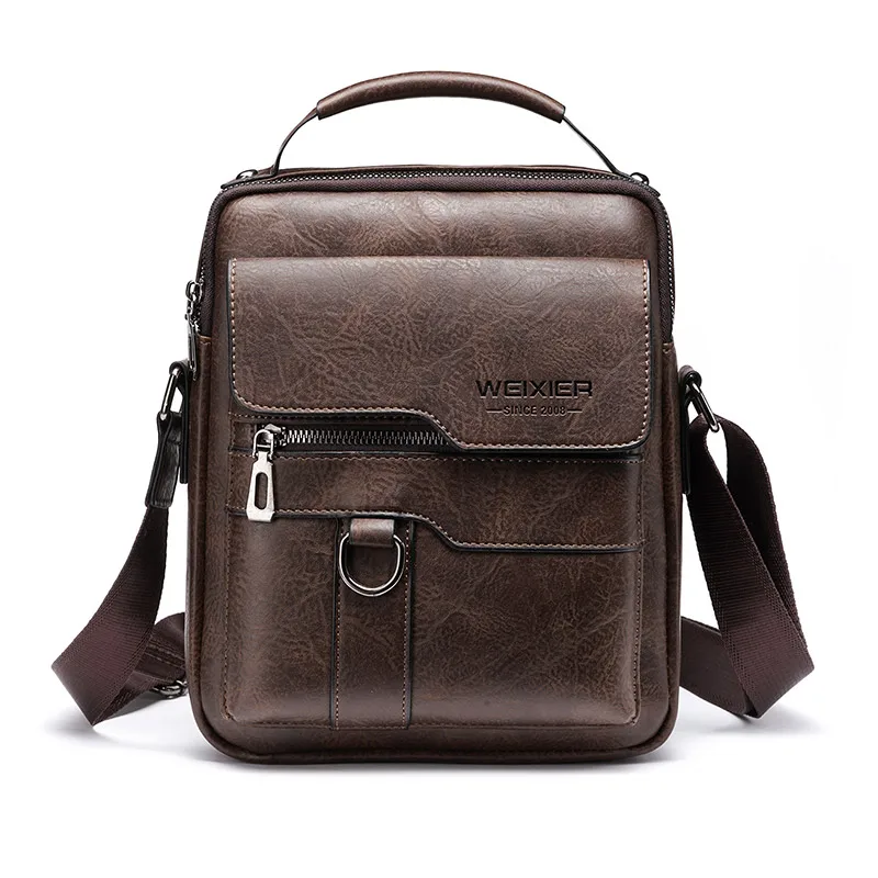 

Men's Crossbody Bag Men Shoulder Bags Zippers Handbags Large Capacity Artificial Leather Bag For Male Messenger Tote Bags