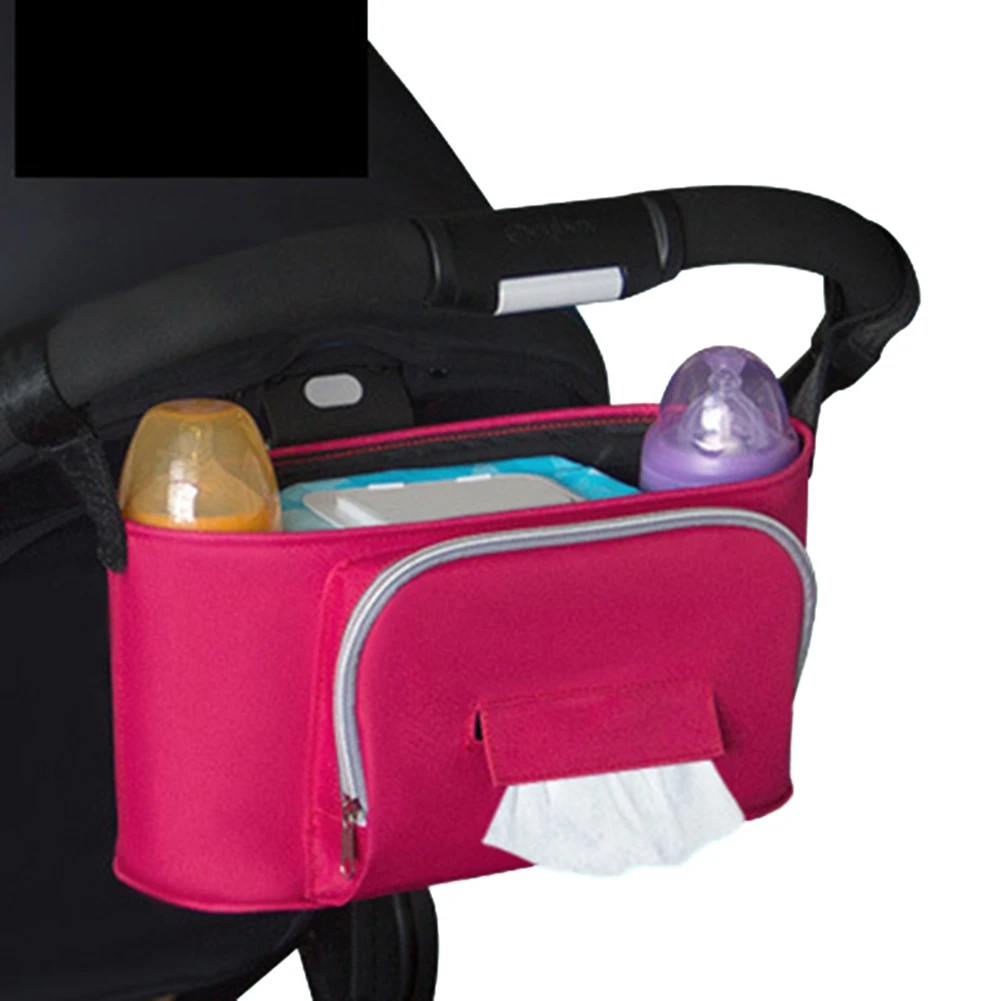 

Baby Stroller Storage Bag Adjustable Separate Design Smooth Zipper High Capacity Diaper Backpack Accessories