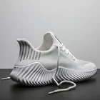 Кроссовки мужские из дышащего сетчатого материала, повседневная спортивная обувь для бега, легкие белые Нескользящие, для улицы, большие размеры 39-48