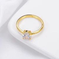 cute romantic trend crystal zircon ring ladies engagement design ring delicate jewelry line up birthday gift