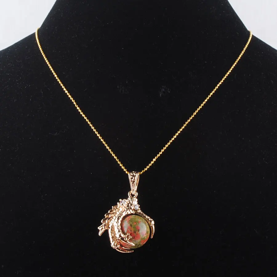 Цепочка Из Натурального драгоценного камня Нефритовый кварц 45 см