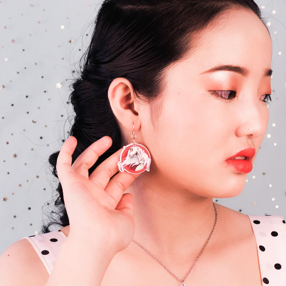 2019 модные подарки для девочек ювелирные изделия крутые серые единороги серьги