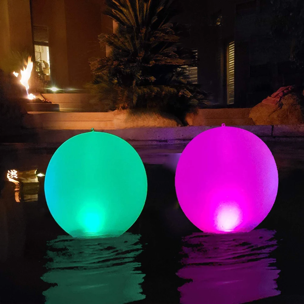 

Solar Floating Pool Lights, Inflatable Waterproof LED Solar Glow Globe/Floating Ball Light Outdoor Color Changing LED Night Lamp