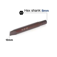 80mm length 516 inich 8mm hex shank heavy impact slotted screwdriver flat blade bit hand tool s2 alloy steel 5mm 6mm 8mm 10mm