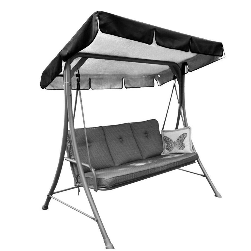 

3 Seat Swing Cover Garden Cover Waterproof UV Resistant Chair Shade Dust/Sail Outdoor Courtyard Hammock Tent Swing Top Cover