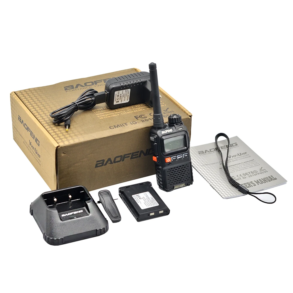 Baofeng BF-UV3R + рация 3 Вт двухстороннее радио портативное CB UHF 400-470 МГц 16-канальный