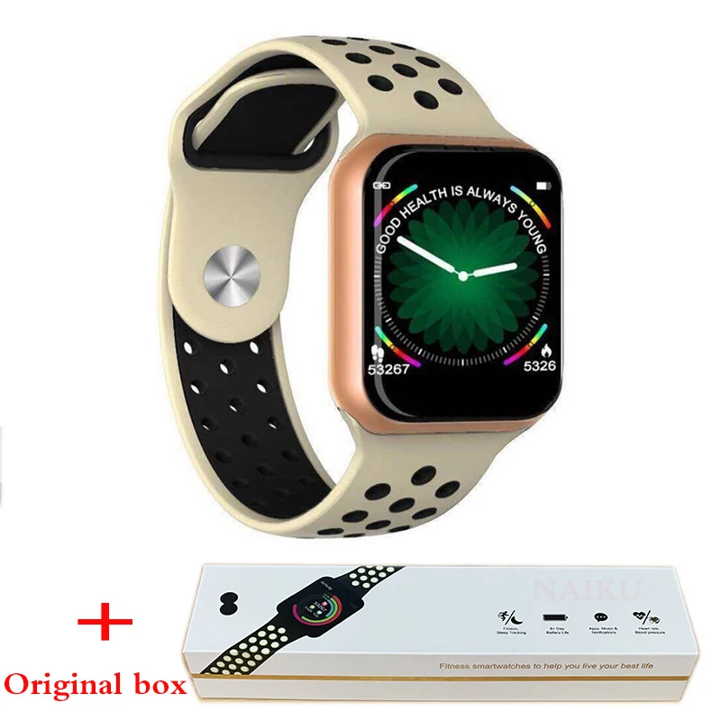 F8 gold WLMLBU F8 умные часы IP67 водонепроницаемые 15 дней в режиме ожидания пульсометр кровяное давление Smartwatch Поддержка IOS Android - Цвет: F8 gold