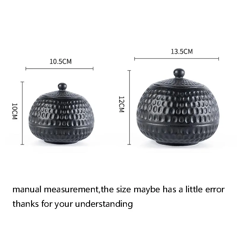 Креативная банка для хранения чая с крышкой набор керамических банок черно-белые