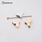 Semitree 5pcs 12mm Stainless Steel Mermaid Tail Charms for DIY Jewelry Making Necklace Findings Bracelet Beads Accessories