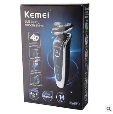

omei KM-5181 Four-blade Water Wash Men's Shaver Charging Hairdresser Electric Toothbrush Multifunctional Set