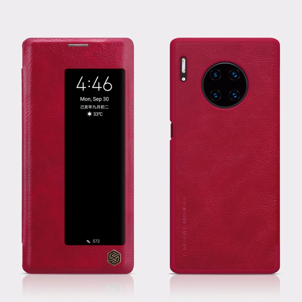 Умный чехол для huawei mate 30 Pro, чехол для huawei mate 30 Nillkin QIN, кожаный чехол, откидная крышка, функция сна и пробуждения