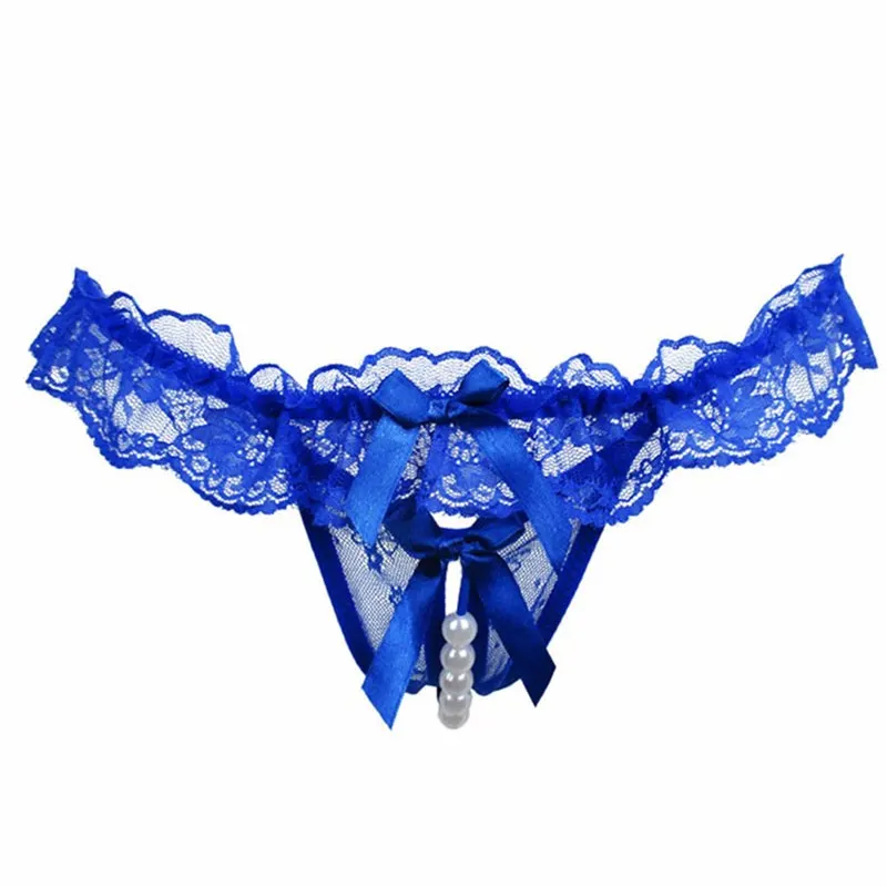 

Sexy Panties Women Girl Gauze Bowknot Beads Lace Panties Knicker Thong Lingerie Underwear sexy underwear hot erotic Sale