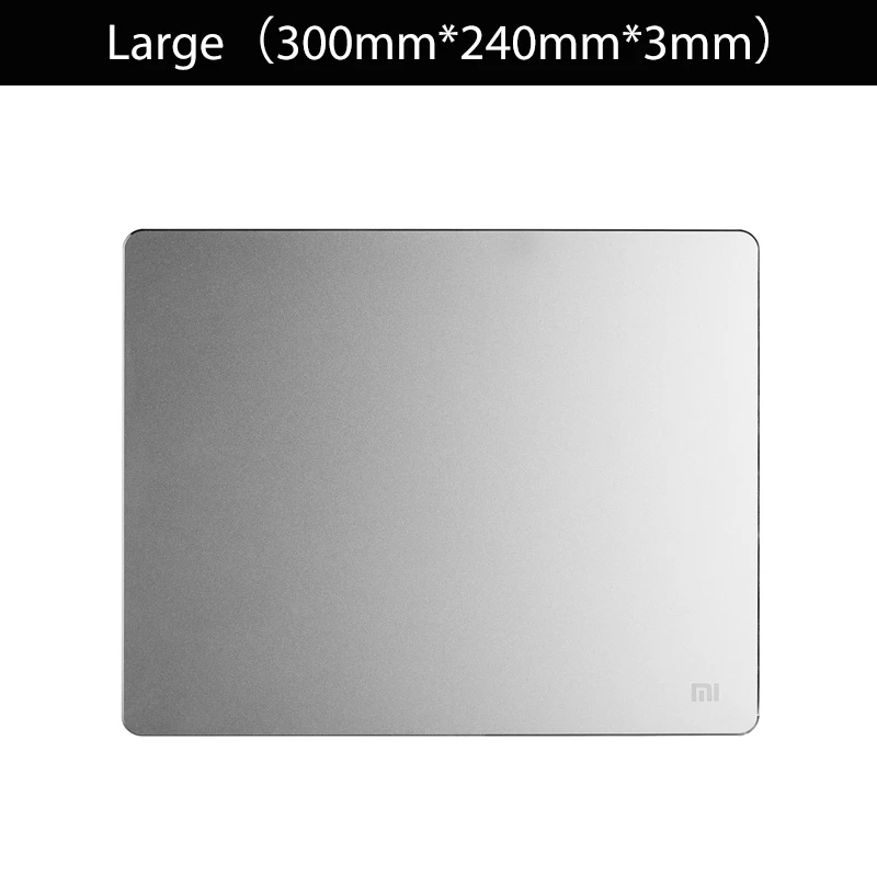 Large As Picture Xiaomi Mi, оригинальные коврики для мыши из металлического алюминиевого сплава, противоскользящий тонкий коврик для мыши, ПК, компьютера, ноутбука, 300*240*3 мм/240*180*3 мм - Цвет: Large As Picture