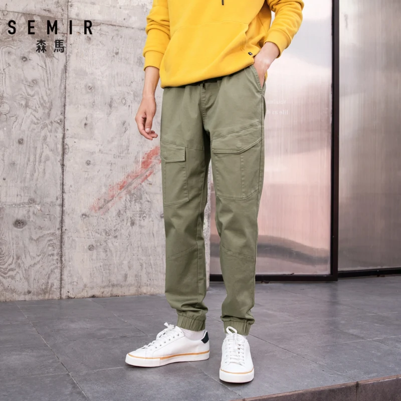Брюки SEMIR мужские повседневные свободные полукомбинезоны брюки с большими