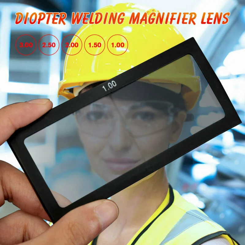 

Arc Welding Magnifier Lens Welder Screen Helmet Glass Diopter 1.0-3.0 Anti-glare